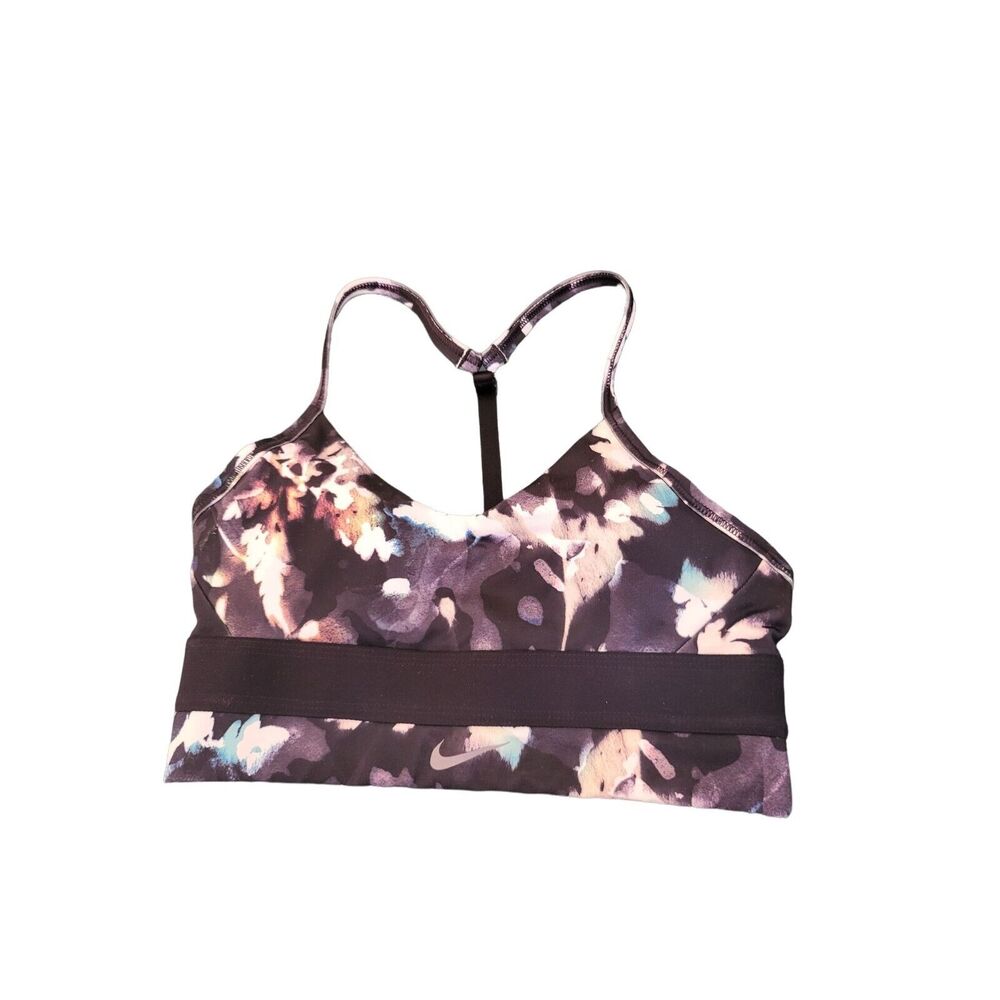 Nike Dri Fit Sports Bra XS Womens Multicolor T Strap Back Padded Pull On